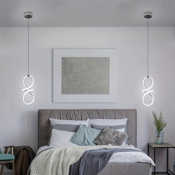 Lámpara colgante LED moderna, adecuada para islas de cocina, juego de 1 pieza, lámpara colgante cromada, altura ajustable, luz colgante semienterrada ahorradora de energía, con control por botón, pantalla de lámpara cercana al techo no removible de alumi