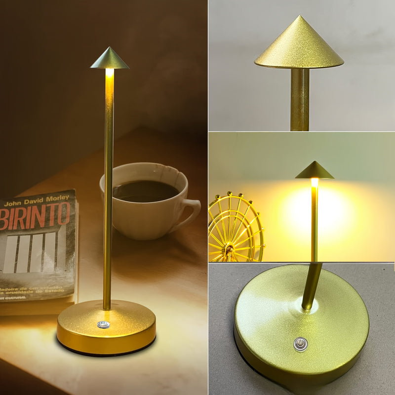 Linterna LED Táctil de 3 Colores Regulable con Carga USB, Luz Ambiente para Comedor y Fiestas - Ideal como Regalo de Año Nuevo o Presente Festivo