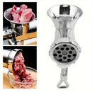 Molino de carne manual de acero inoxidable y picadora de verduras - 2 en 1, herramienta multifuncional para cocina con procesamiento de salchichas, cebolla picada y ajo, cuerpo de hierro fundido resistente, soporte de mesa ajustable, no necesita electric