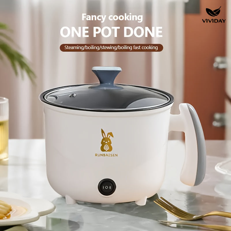 Olla Eléctrica para Cocinar, Olla Familiar de Caldo, Olla para Fideos, Olla Multifuncional, Electrodomésticos Pequeños de Cocina, Uso en Residencias Estudiantiles, Olla Eléctrica, Regalo Ideal para Festividades
