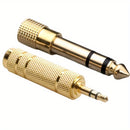 2 piezas Adaptador de Audio Amplificador de Auriculares de Cobre Puro de 6.5mm Macho a Conector Hembra de 3.5mm Convertidor de Micrófono AUX de 6.5mm