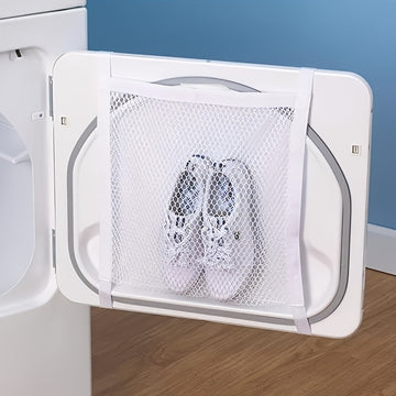 Bolsa de Lavandería de Malla Versátil con Cremallera - Ideal para Zapatillas y Ropa, Tela de Panal Reutilizable, Se Adapta a la Mayoría de Secadoras, Bolsas de Lavandería