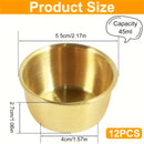 12 piezas de tazones de acero inoxidable para salsa, tazas de condimento mini de 45 ml, platos de condimento reutilizables para uso doméstico y en restaurantes.