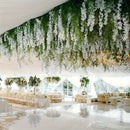 24-Pack/72pcs Flores Artificiales de Wisteria Colgantes - Decoración Faux Rattan Blanco, Adecuado para Bodas, Jardines, Paredes, y Marcos DIY - 109.73 cm Longo, Perfecto para Primavera, Christmas, Valentine's Day, y Fiestas de Cumpleaños