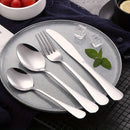 Juego de 24 piezas de cubiertos de acero inoxidable 1010, incluye cuchillos, tenedores, cucharas, cucharas de postre y cucharitas, ideal para cocina en casa, hotel, restaurante, fiestas, bodas y regalos