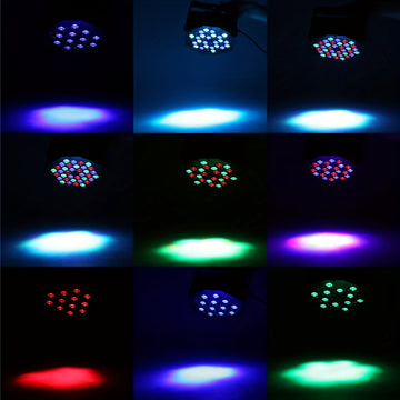 Luz escénica LED RGB YIIXUYO con 36 LED, control remoto y DMX, activación por sonido, modo automático, para bodas, cumpleaños, Navidad, shows musicales y fiestas, luz par LED brillante con cambio de color y efecto estroboscópico
