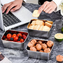 Juego de 9 Recipientes Apilables para Alimentos de Acero Inoxidable con Tapas - Libre de BPA, Organizador Multiusos para Cocina, Apto para Lavavajillas y Contacto con Alimentos, Sin Necesidad de Electricidad