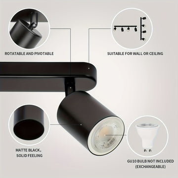 1pc Foco de Techo Industrial Negro Elegante - Aplique de Luz Colgante Metálico Moderno para Restaurantes, Cafeterías, Hoteles y Decoración del Hogar - Diseño de Montaje Semi-Encastrado Fácil de Instalar para Comedor, Cocina, Dormitorio, Sala de Estar (Bo