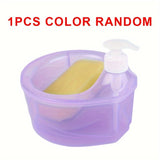 Dispensador de jabón plástico sin ftalatos, bomba para loción, soporte independiente para jabón de manos y platos, uso en cocina sin electricidad, 1 unidad