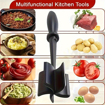 1pc ABERZEY Picadora de Carne de Plástico Resistente al Calor - Trituradora Manual de Carne para Hamburguesas, Molinillo de Carne para Hacer Hamburguesas, Pavo y Más - No Necesita Electricidad