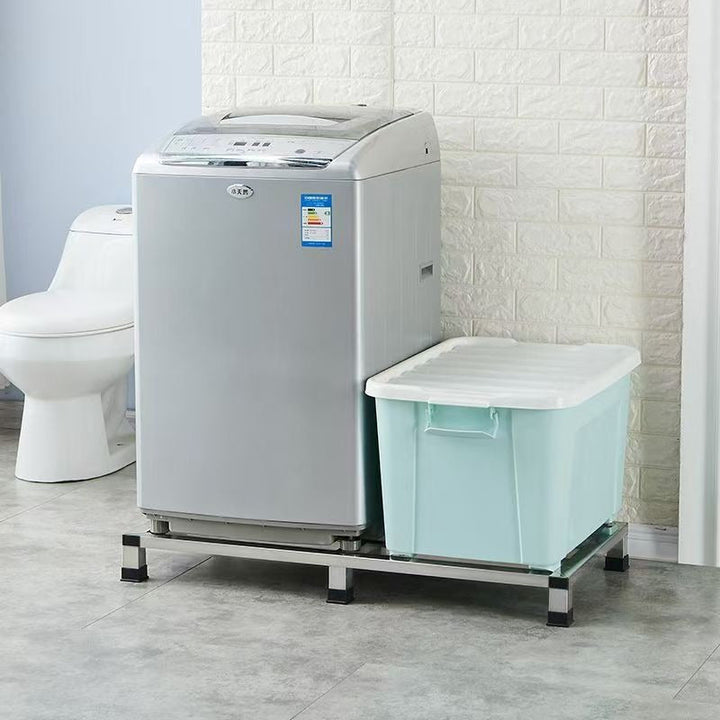 1 estante de almacenamiento de acero inoxidable, estante de plantas de metal cuadrado, soporte de bandeja para macetas, adecuado para plantas en macetas, tanques de peces, lavadoras, refrigeradores, electrodomésticos, bridas de cocina y baño.