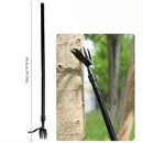 Desmalezadora de 4 Garras para Uso Pesado con Mango Ajustable de Acero Inoxidable de 46 Pulgadas y Palanca de Pedal - Deshierbe Ergonómico para Aliviar el Dolor de Espalda, Sin Agacharse/Aguantarrodar, Malezas Profundamente Enraizadas en Suelo Compacto,