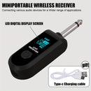Transmisor y Receptor sin varillas NXG 2pcs/1pc, Sistema Compatible con Micrófonos XLR, Conector Jack de 6.35mm, Transmisión Larga Distancia 2.4GHz, Recargable USB para Micrófonos Condensador y Dinámicos