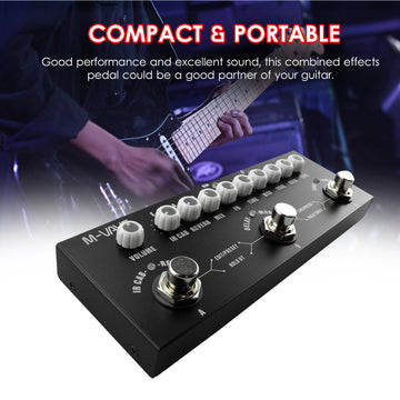 TM-VAVE Pedal de Efectos Portátil para Guitarra - Procesador Multi-Efectos Todo en Uno con USB, Afinador Integrado, 9 Modelos IR Cab, Reverb/Delay/Chorus - Tablero Compacto para Guitarra Eléctrica y Bajo, Uso Doméstico/Estudio/Vivo - , Pedal de Efectos M