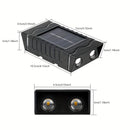 (4 unidades/Caja) Luces de lavado de pared solares al aire libre IP44 para decoración de jardín, nuevo estilo de luces de pared ambientales para cercas
