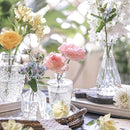 Juego de 10/20 Piezas de Jarrones de Vidrio Transparentes de Relieve Simple y Creativo, Adecuados para Decoración de Bodas, Hogar, Mesa de Comedor y Fiestas