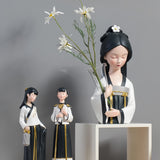 Jarrón Decorativo de Estilo Antiguo de la Dinastía Tang China para Banquete de la Corte Femenina, Hanfu Lindo para Sala de Estar y Entrada, Regalo de Halloween, Regalo de Navidad