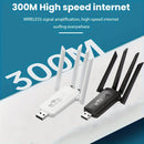 Repetidor de WiFi USB de alta velocidad 300Mbps con 4 antenas - Amplificador de señal inalámbrica para una mayor cobertura de red, alimentado por USB, diseño negro elegante, conexión directa super, mejora tu experiencia de WiFi, extensor de WiFi, repetid