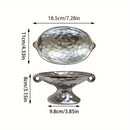 Jabón de cerámica de plata vintage con dos asas, bandeja de pie alto - Perfecto para fregaderos o como organizador de joyas Decoraciones de Halloween, Navidad