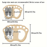 Alfombra de baño de esponja de 1,2 cm de grosor, alfombra de franela, alfombra de entrada, alfombra de baño absorbente, alfombra antideslizante para pies en el baño