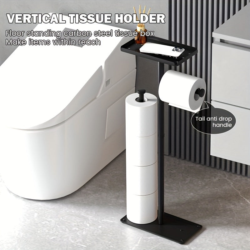 Soporte para Papel Higiénico de 1 Pieza con Función de Almacenamiento, Estante Independiente para Rollo de Papel Higiénico para Baño, Puede Contener 6 Rollos de Papel, Accesorios de Baño, Decoración de Regalo para Navidad/Halloween