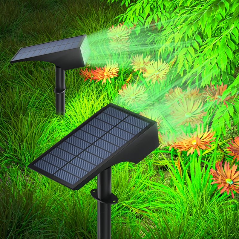 Juego de 2 luces solares para jardín, exteriores, paisajismo, patio, árboles, sin control remoto