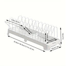 Organizador Expandible de Ollas y Sartenes, Organizador de Ollas y Sartenes Expandible Multifuncional de 12 pzas para Gabinete con Compartimentos Ajustables, Tapa y Almacenamiento de Utensilios de Cocina