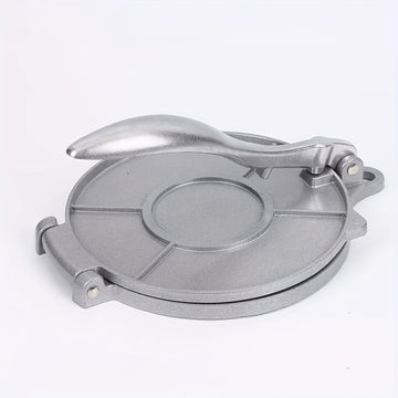1pc Herramienta de Prensa Manual para Rollos de Maíz DIY - Aleación de Aluminio, Mango Largo, Plegable para Hornear Gofres de Crema y Bolas de Masa, Material Metálico, Uso en Cocina y Restaurante, Ideal para Aficionados a la Cocina Casera