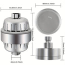 Cabezal de Ducha Filtro de 20 Etapas con Efecto SPA - Acero Inoxidable, Montado en la Pared, Configuración de Masaje para una Piel Saludable y Cabello Hidratado - Regalo Perfecto para Navidad/Halloween
