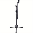 Soporte de Micrófono Ajustable para Erhu, Guitarra y Sonido en Vivo - Base Trípode Metálica Resistente con Diseño Plegable, Patas de Goma & Brazo Telescópico (45-75cm, ), Equipo de Grabación de Estudio, Construcción Robusta, Profesionalismo Musical