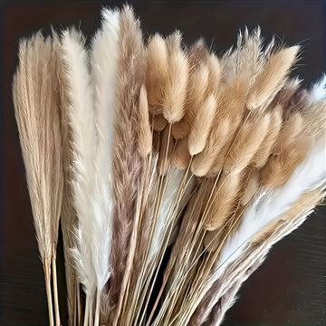 Ramo de 38 piezas de Hierba de Pampa Bohemia: 38 piezas de Hierba Seca para Decoración del Hogar, Centros de Mesa de Fiesta y Arreglos Florales (Navidad, Halloween, Pascua, Acción de Gracias, Día de San Valentín)