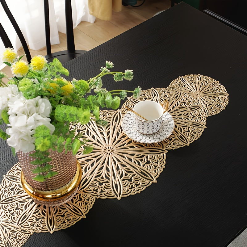 1 Mantel Individual De PVC, Camino De Mesa, Mantel Largo, Mantel Individual Con Aislamiento Térmico, Mantel Individual Decorativo, Para Camino De Mesa De Café, Granja, Cocina, Mesa De Comedor, Vacaciones, Fiestas, Decoración De Cenas