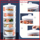 Cubierta de Alimentos de Plástico Transparente Apilable - Multifuncional, a Prueba de Polvo y Conservadora de Frescura para Sobras y Comidas