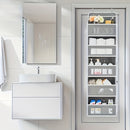 Organizador de almacenamiento colgante sobre la puerta con 4 bolsillos grandes - Unidad de estantería de tela elegante para dormitorio, baño, despensa y organización del hogar, almacenamiento de puerta, estanterías colgantes