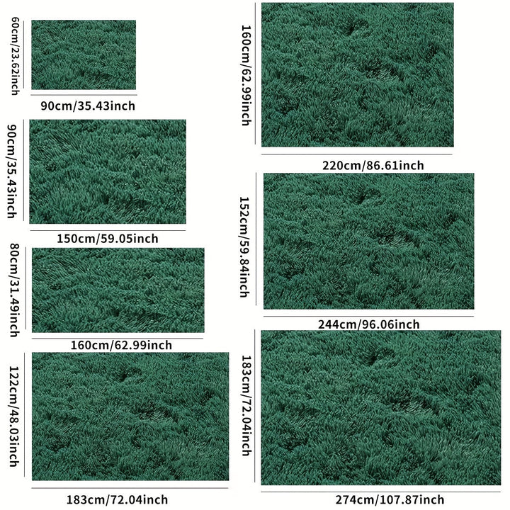 Alfombra Súper Esponjosa, Dormitorio, Alfombra de Área Moderna y Gruesa de Pelo Verde Oscuro, Suave y Cómoda Decoración de Alfombra Grande de Peluche, Sala de Estar, Aula, Verde Oscuro