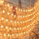 1 pieza de luces de hadas en forma de estrella - Alimentadas por batería, decoración interior para el Día de la Madre, Halloween, Navidad y fiestas - Suave brillo cálido, material de PVC, no se necesitan componentes electrónicos, iluminación de fiestas |
