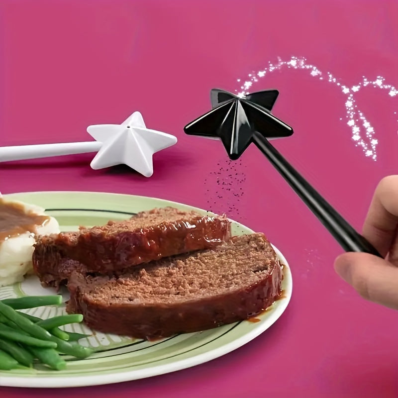 2 piezas, Rociador de Sal en Forma de Estrella, Varita Mágica para Condimentos de Pimienta, Cocina Creativa para Uso Doméstico, 7.11*18.03 cm
