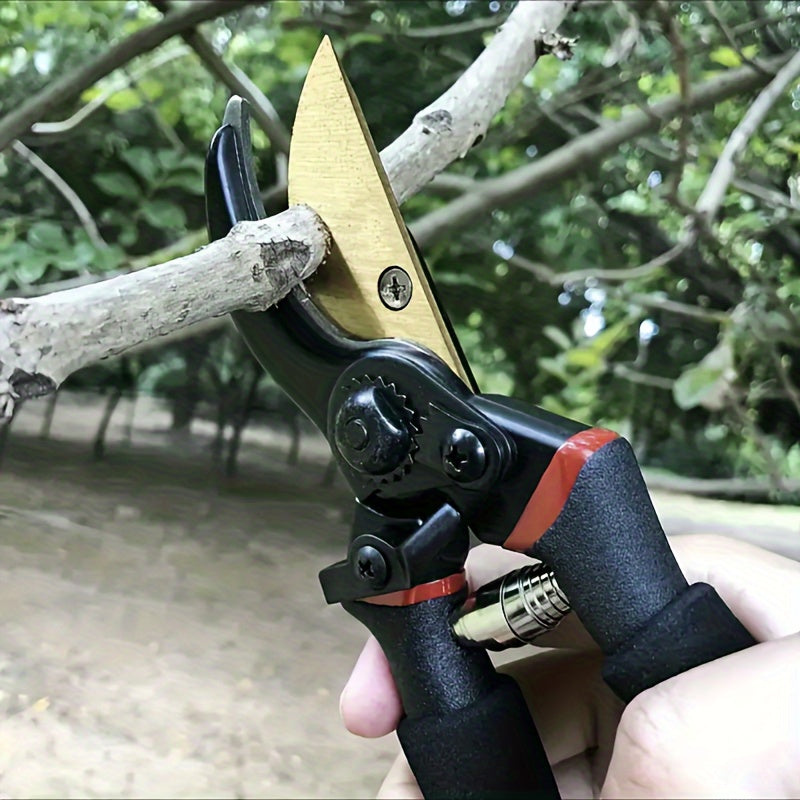 1pc Tijeras de Poda Ergonómicas - Acero al Carbono, Tijeras de Jardín Ahorradoras de Trabajo para Árboles Frutales y Arreglos Florales, Herramienta de Jardinería para el Hogar