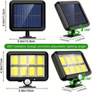 1/2/4 piezas de luz solar para pared, panel solar ajustable, 3 modos de funcionamiento, luz solar super brillante desmontable para porche, control remoto, montaje en pared, adecuado para pared, patio, garaje, jardín, patio y acera, con sensor infrarrojo,