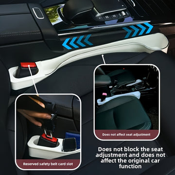 SEG Direct 2 Piezas Organizador de Espacio para Asientos de Auto con Portavasos y Diseño de Almacenamiento, Compartimento Lateral del Reposabrazo para un Interior Limpio y Ordenado, Accesorio Multifuncional para Coche