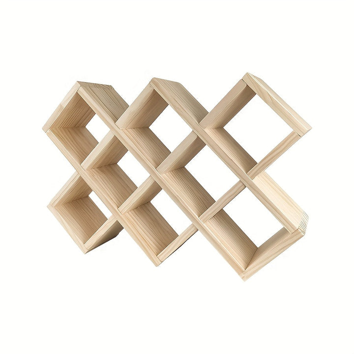 10 piezas de estantería para vino, estantería de almacenamiento de vino rojo simple de madera sólida, estantería de almacenamiento de botellas, estantería de almacenamiento de botellas de cocina