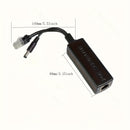 2 unidades de 48V PoE Splitter & Switch - Adaptador de red de alta velocidad con enchufe y funcionamiento, flujo de datos estable, compatible con 802.3af/at, teléfono, cámara, inalámbrico, sistema de seguridad para hogar y oficina, mini splitter para int