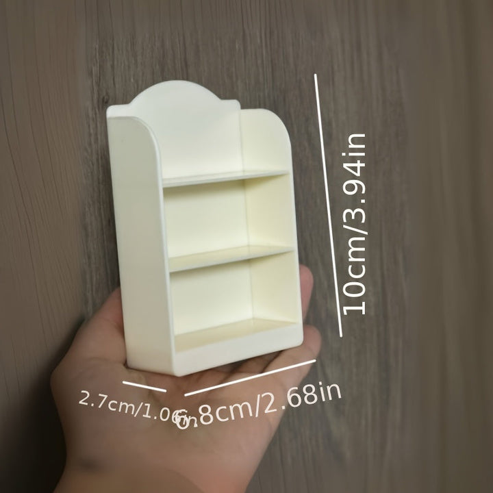 Encantadora Estante de Libros Miniatura - Plástico Duradero, Diseño Escala 1:12 con Múltiples Estanterías para Coleccionables, Regalo Perfecto para Cumpleaños o Pascua, Ideal para Decoración del Hogar en Cocinas o Espacios Pequeños