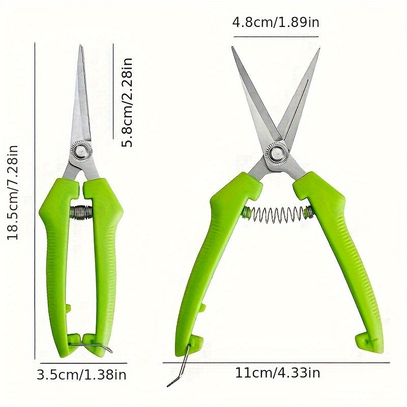 1pc Tijeras de Jardín de Acero Inoxidable Ergonómicas Premium - Corte Sin Esfuerzo, No Requiere Batería, Estilo Clásico para Aficionados al Jardinería Doméstica