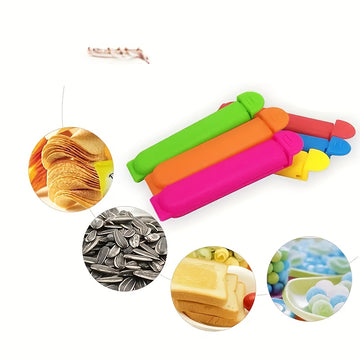 Selladores de plástico coloridos para alimentos: mantén tus snacks frescos y secos, perfectos para almacenamiento en la cocina