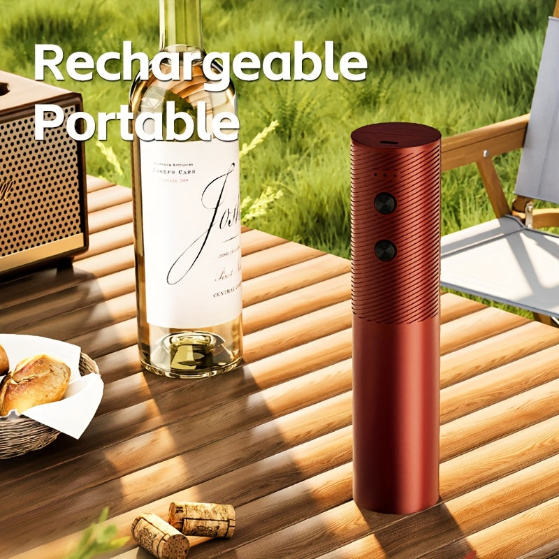 Abrebotellas Eléctrico para Vino, Abridor de Corchos Automático y Eléctrico, Recargable, Quitacorcho con Botón de Un Solo Clic para Cocina Casa Fiesta Boda para Vino Blanco Champán