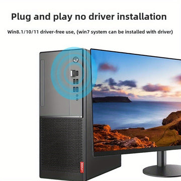 Adaptador y receptor inalámbricos USB 5.3 para portátil, auriculares, teclado, ratón, altavoz - Plug and Play, compatible con Windows 11/10/8.1, alimentado por USB, voltaje de funcionamiento ≤36V, conectividad inalámbrica, accesorios para portátil | Dise