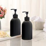 2 botellas de plástico vacías con bomba dispensadora, 500 ml, para jabón de manos y platos, champú y acondicionador, uso múltiple para jabón líquido, gel de baño y ducha, color negro - Regalos para Ramadán, Eid al-Adha, Día del Padre, Navidad y Halloween