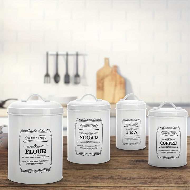 Juego de 4 Tarros para Cocina con Tapas Herméticas