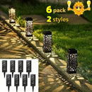 6 piezas de luces solares para exteriores, luz solar decorativa para caminos, luz para césped de jardín, iluminación solar LED para jardines.